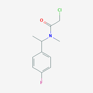 molecular formula C11H13ClFNO B1416765 2-氯-N-[1-(4-氟苯基)乙基]-N-甲基乙酰胺 CAS No. 941226-37-5