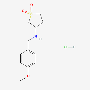 molecular formula C12H18ClNO3S B1416777 N-(1,1-dioxidotetrahydrothien-3-yl)-N-(4-methoxybenzyl)amine hydrochloride CAS No. 1170254-65-5