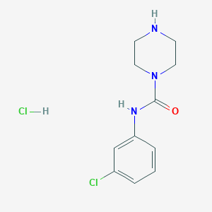 molecular formula C11H15Cl2N3O B1416781 N-(3-氯苯基)哌嗪-1-甲酰胺盐酸盐 CAS No. 1170255-29-4