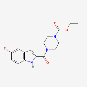 ethyl 4-(5-fluoro-1H-indole-2-carbonyl)piperazine-1-carboxylate