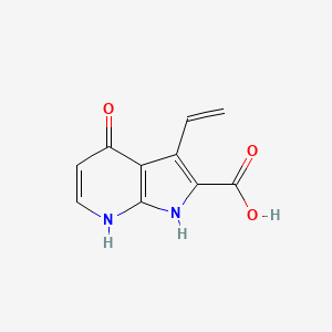 1H-Pyrrolo[2,3-b]pyridine-2-carboxylic acid, 3-ethenyl-4-hydroxy-