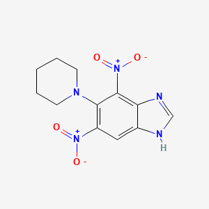 1H-Benzimidazole, 4,6-dinitro-5-(1-piperidinyl)-