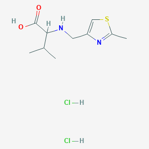B1416787 3-Methyl-2-{[(2-methyl-1,3-thiazol-4-yl)methyl]amino}butanoic acid dihydrochloride CAS No. 1396967-32-0