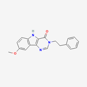 8-Methoxy-3-phenethyl-3,5-dihydro-pyrimido[5,4-b]indol-4-one