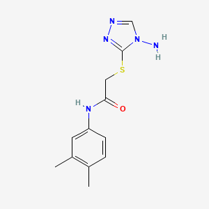 2-[(4-amino-1,2,4-triazol-3-yl)sulfanyl]-N-(3,4-dimethylphenyl)acetamide