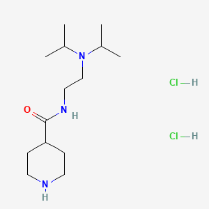 B1416791 N-{2-[bis(propan-2-yl)amino]ethyl}piperidine-4-carboxamide dihydrochloride CAS No. 1172699-87-4