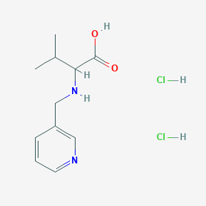 molecular formula C11H18Cl2N2O2 B1416795 3-甲基-2-[(吡啶-3-基甲基)氨基]丁酸二盐酸盐 CAS No. 1396967-33-1