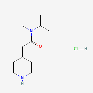 molecular formula C11H23ClN2O B1416803 N-甲基-2-(哌啶-4-基)-N-(丙-2-基)乙酰胺盐酸盐 CAS No. 1171318-38-9