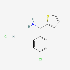 molecular formula C11H11Cl2NS B1416807 (4-Chlorophenyl)(thiophen-2-yl)methanamine hydrochloride CAS No. 1173251-06-3