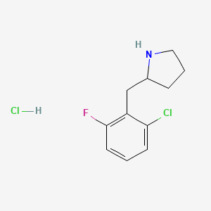 B1416808 2-[(2-Chloro-6-fluorophenyl)methyl]pyrrolidine hydrochloride CAS No. 1172990-48-5