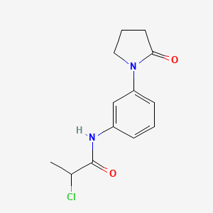 molecular formula C13H15ClN2O2 B1416813 2-氯-N-[3-(2-氧代吡咯烷-1-基)苯基]丙酰胺 CAS No. 1087784-11-9