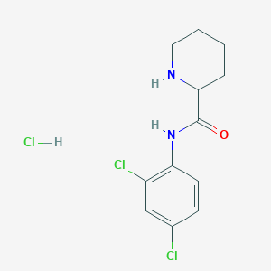 molecular formula C12H15Cl3N2O B1416817 N-(2,4-二氯苯基)哌啶-2-甲酰胺盐酸盐 CAS No. 1078163-25-3