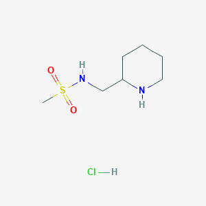molecular formula C7H17ClN2O2S B1416822 N-(哌啶-2-基甲基)甲磺酰胺盐酸盐 CAS No. 1172020-47-1