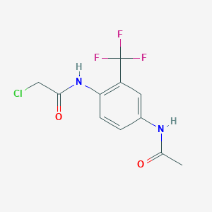 B1416825 2-chloro-N-[4-acetamido-2-(trifluoromethyl)phenyl]acetamide CAS No. 1098361-20-6