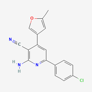 2-Amino-6-(4-chlorophenyl)-4-(5-methylfuran-3-yl)pyridine-3-carbonitrile