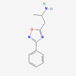 1-(3-Phenyl-1,2,4-oxadiazol-5-yl)propan-2-amine