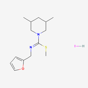 molecular formula C14H23IN2OS B1416837 (E)-[(3,5-dimethylpiperidin-1-yl)(methylsulfanyl)methylidene](furan-2-ylmethyl)amine hydroiodide CAS No. 1173605-91-8