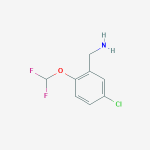 molecular formula C8H8ClF2NO B1416839 [5-氯-2-(二氟甲氧基)苯基]甲胺 CAS No. 1094236-98-2