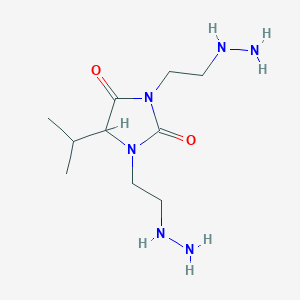 1,3-Bis(2-hydrazinylethyl)-5-(propan-2-yl)imidazolidine-2,4-dione