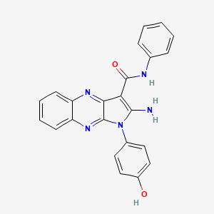 2-amino-1-(4-hydroxyphenyl)-N-phenylpyrrolo[3,2-b]quinoxaline-3-carboxamide