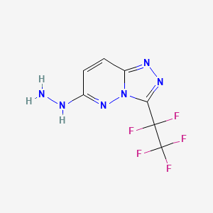 6-Hydrazinyl-3-(pentafluoroethyl)[1,2,4]triazolo[4,3-b]pyridazine