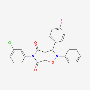 5-(3-chlorophenyl)-3-(4-fluorophenyl)-2-phenyldihydro-2H-pyrrolo[3,4-d][1,2]oxazole-4,6(3H,5H)-dione