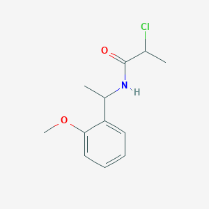 molecular formula C12H16ClNO2 B1416843 2-氯-N-[1-(2-甲氧基苯基)乙基]丙酰胺 CAS No. 40023-43-6