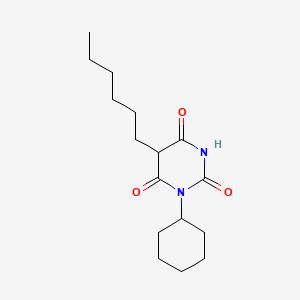 1-Cyclohexyl-5-hexylbarbituric acid