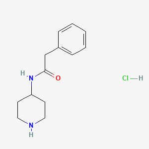 molecular formula C13H19ClN2O B1416847 2-苯基-N-(4-哌啶基)乙酰胺盐酸盐 CAS No. 1170480-78-0