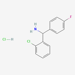 molecular formula C13H12Cl2FN B1416848 (2-Chlorophenyl)(4-fluorophenyl)methanamine hydrochloride CAS No. 154233-41-7