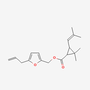 molecular formula C18H24O3 B14168481 5-Allylfurfuryl chrysanthemate CAS No. 10597-73-6