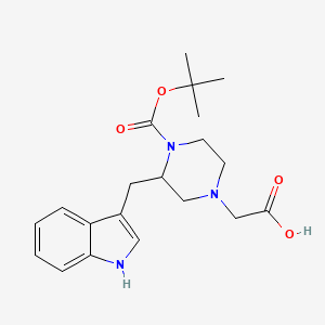 2-(3-((1H-Indol-3-YL)methyl)-4-(tert-butoxycarbonyl)piperazin-1-YL)acetic acid