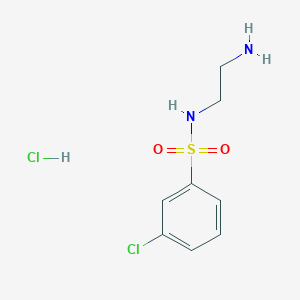 molecular formula C8H12Cl2N2O2S B1416862 盐酸 N-(2-氨基乙基)-3-氯苯-1-磺酰胺 CAS No. 1170276-35-3