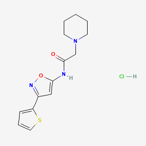 1-Piperidineacetamide, N-(3-(2-thienyl)-5-isoxazolyl)-, monohydrochloride