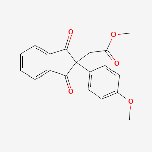 [2-(4-Methoxy-phenyl)-1,3-dioxo-indan-2-yl]-acetic acid methyl ester