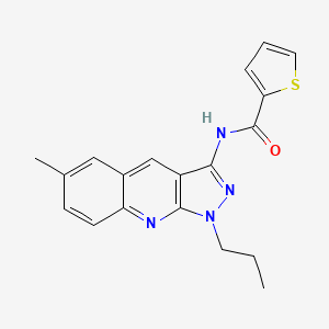 N-(6-methyl-1-propylpyrazolo[3,4-b]quinolin-3-yl)thiophene-2-carboxamide