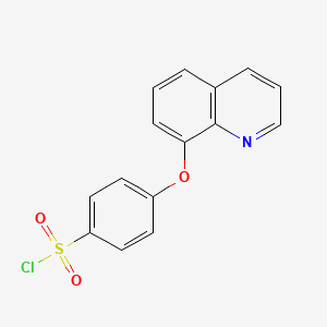 4-(Quinolin-8-yloxy)benzene-1-sulfonyl chloride