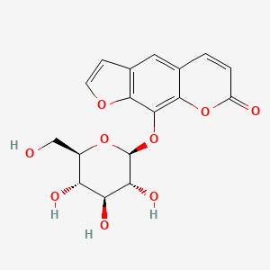 7H-Furo(3,2-g)(1)benzopyran-7-one, 9-(beta-D-glucopyranosyloxy)-