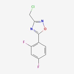 molecular formula C9H5ClF2N2O B1416878 3-(Chloromethyl)-5-(2,4-difluorophenyl)-1,2,4-oxadiazole CAS No. 942035-93-0