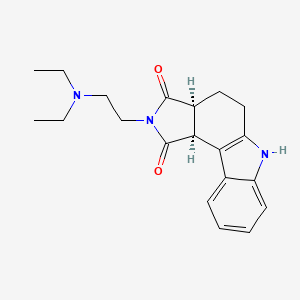 molecular formula C20H25N3O2 B14168848 (3aS,10cS)-2-[2-(diethylamino)ethyl]-4,5,6,10c-tetrahydropyrrolo[3,4-c]carbazole-1,3(2H,3aH)-dione CAS No. 1212413-34-7