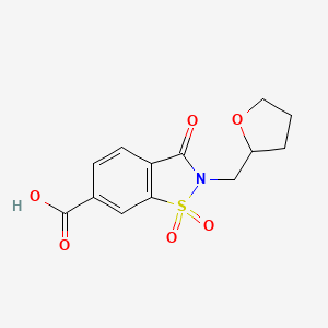 molecular formula C13H13NO6S B1416891 1,1,3-Trioxo-2-(oxolan-2-ylmethyl)-2,3-dihydro-1$L^{6},2-benzothiazole-6-carboxylic acid CAS No. 1040074-58-5