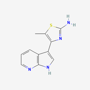 5-methyl-4-{1H-pyrrolo[2,3-b]pyridin-3-yl}-1,3-thiazol-2-amine