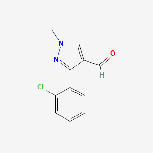 molecular formula C11H9ClN2O B1416893 3-(2-氯苯基)-1-甲基-1H-吡唑-4-甲醛 CAS No. 1152508-67-2