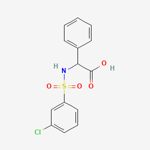 2-(3-Chlorobenzenesulfonamido)-2-phenylacetic acid