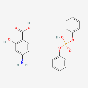 4-amino-2-hydroxybenzoic acid;diphenyl hydrogen phosphate