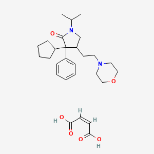 (Z)-but-2-enedioic acid;3-cyclopentyl-4-(2-morpholin-4-ylethyl)-3-phenyl-1-propan-2-ylpyrrolidin-2-one