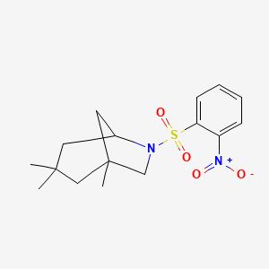 1,3,3-Trimethyl-6-[(2-nitrophenyl)sulfonyl]-6-azabicyclo[3.2.1]octane