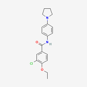 3-chloro-4-ethoxy-N-[4-(pyrrolidin-1-yl)phenyl]benzamide