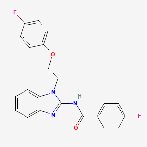 4-fluoro-N-{1-[2-(4-fluorophenoxy)ethyl]-1H-benzimidazol-2-yl}benzamide