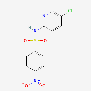 molecular formula C11H8ClN3O4S B14169173 N-(5-chloropyridin-2-yl)-4-nitrobenzenesulfonamide CAS No. 349124-72-7